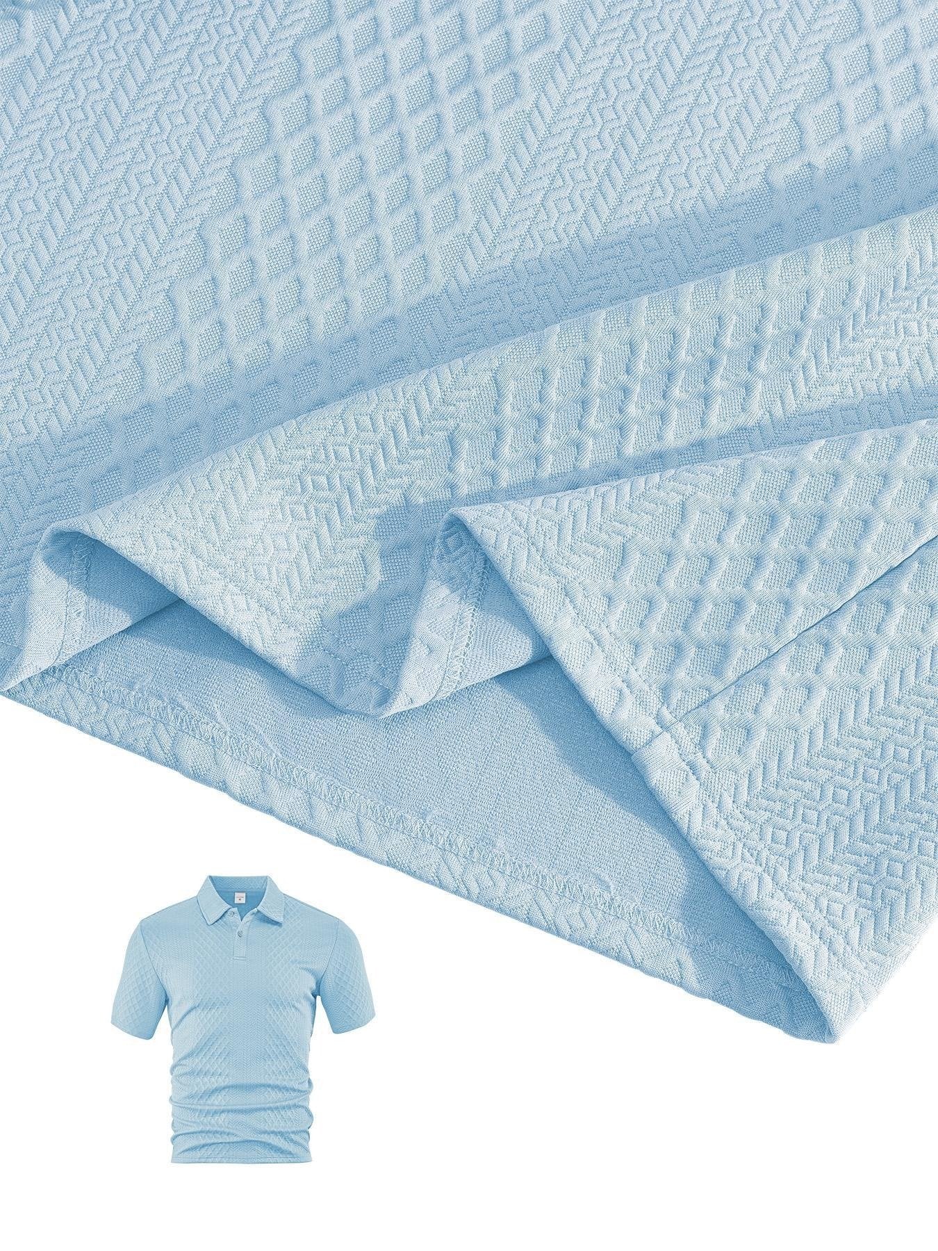 🎁New Arrivals🔥Men's Solid Polo Shirt & Drawstring Waist Shorts Set, Cozy Breathable Two-piece Outfits