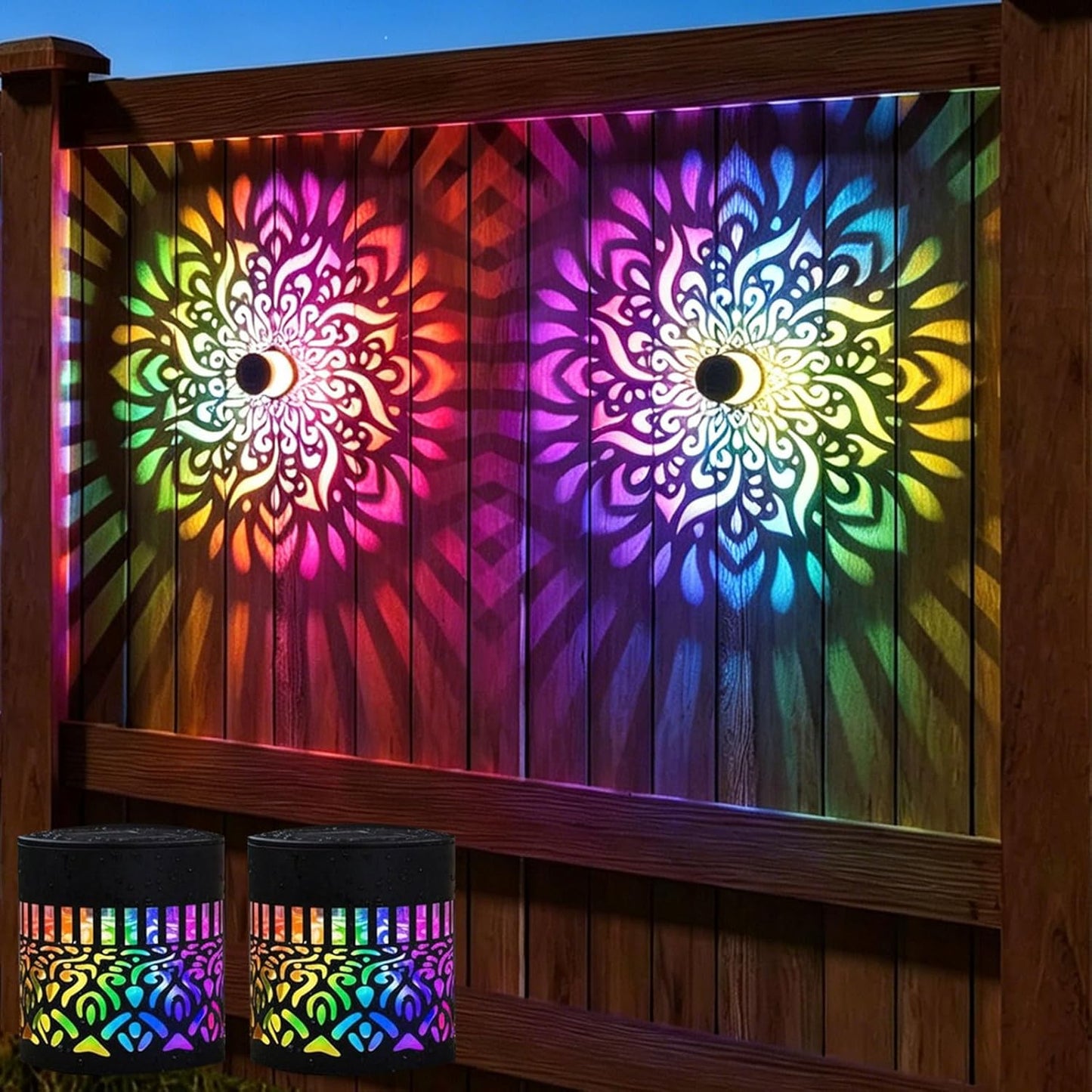 💥Factory Direct Sale💥 4PCS Solar Mandala Lights – Outdoor Waterproof Wall Decor ☀️