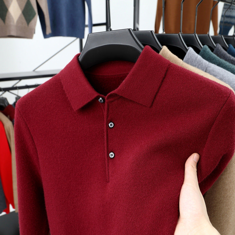 📦Buy 2 PCS Free Shipping🎁Men's autumn and winter new men's business cashmere knitted polo