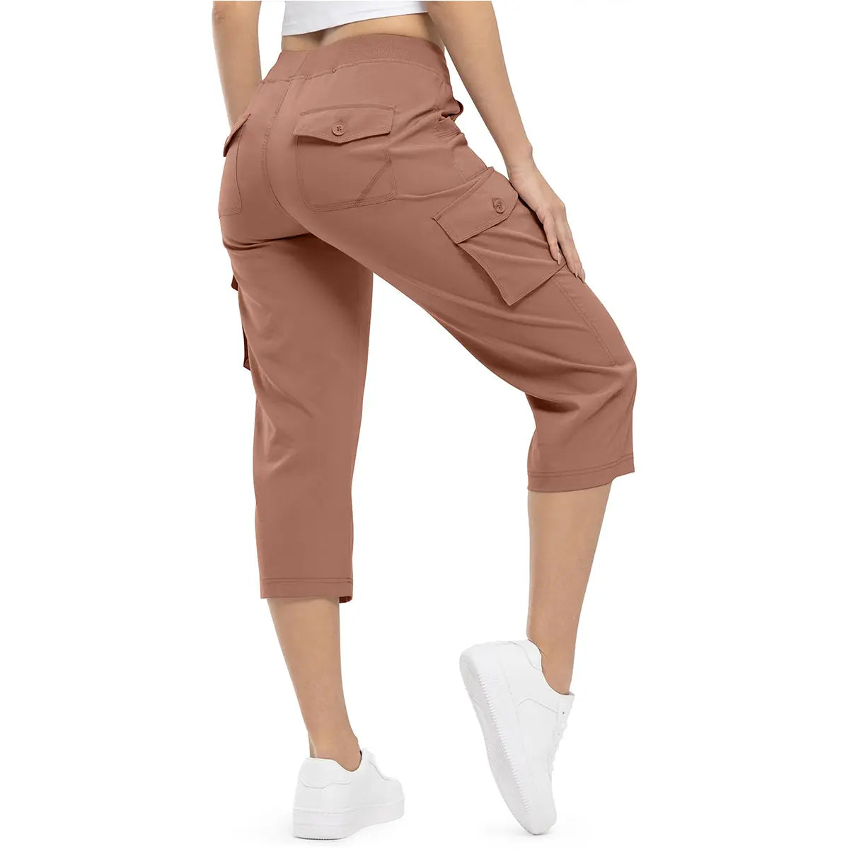 💝💝Womens Lightweight Capris Hiking Pants 6 Pockets Quick Dry Cargo Outdoor Trip Loose Shorts COMFY  MOMS OVER 30