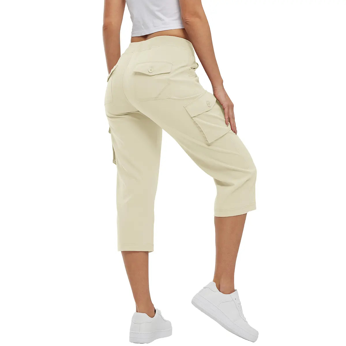 💝💝Womens Lightweight Capris Hiking Pants 6 Pockets Quick Dry Cargo Outdoor Trip Loose Shorts COMFY  MOMS OVER 30
