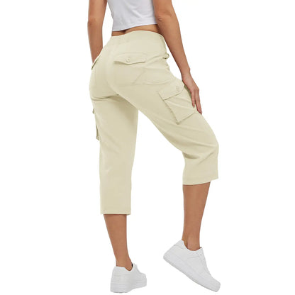 💝💝Womens Lightweight Capris Hiking Pants 6 Pockets Quick Dry Cargo Outdoor Trip Loose Shorts COMFY  MOMS OVER 30