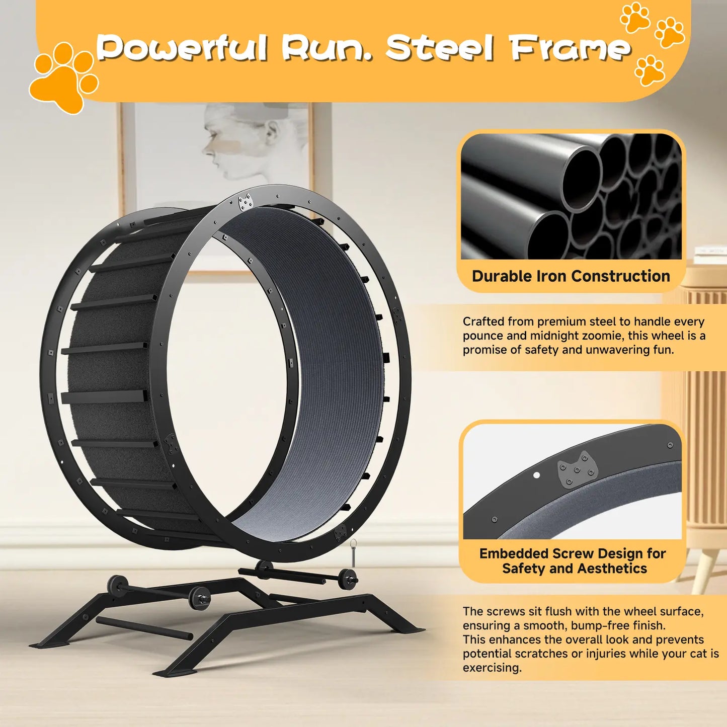 🎯 Factory Direct CLEARANCE: Ultra-Quiet Cat Running Wheel w/Latch ✅