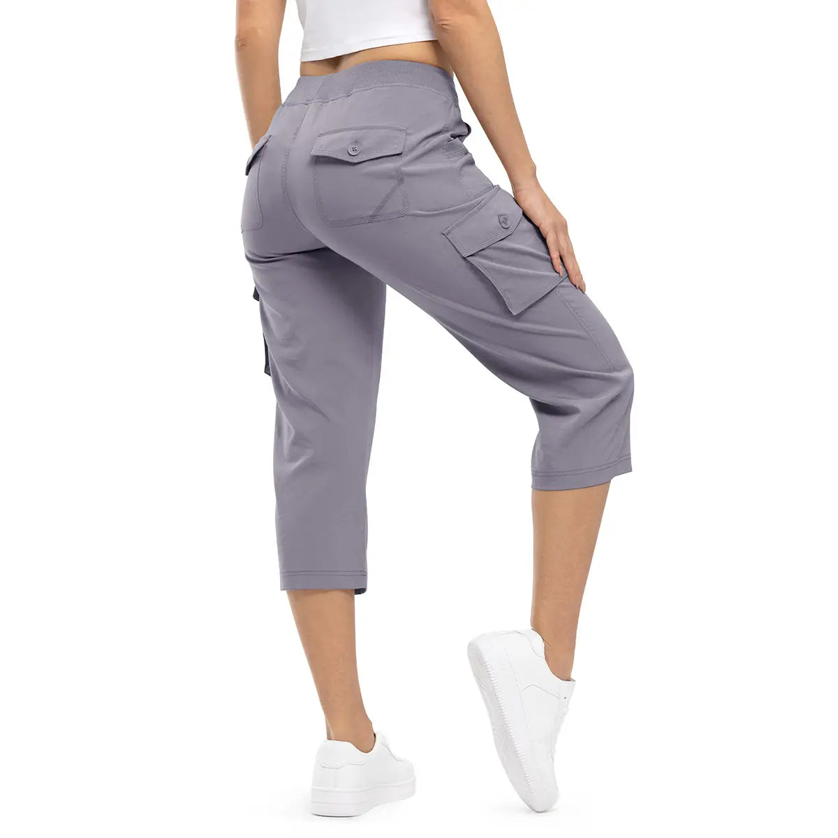 💝💝Womens Lightweight Capris Hiking Pants 6 Pockets Quick Dry Cargo Outdoor Trip Loose Shorts COMFY  MOMS OVER 30