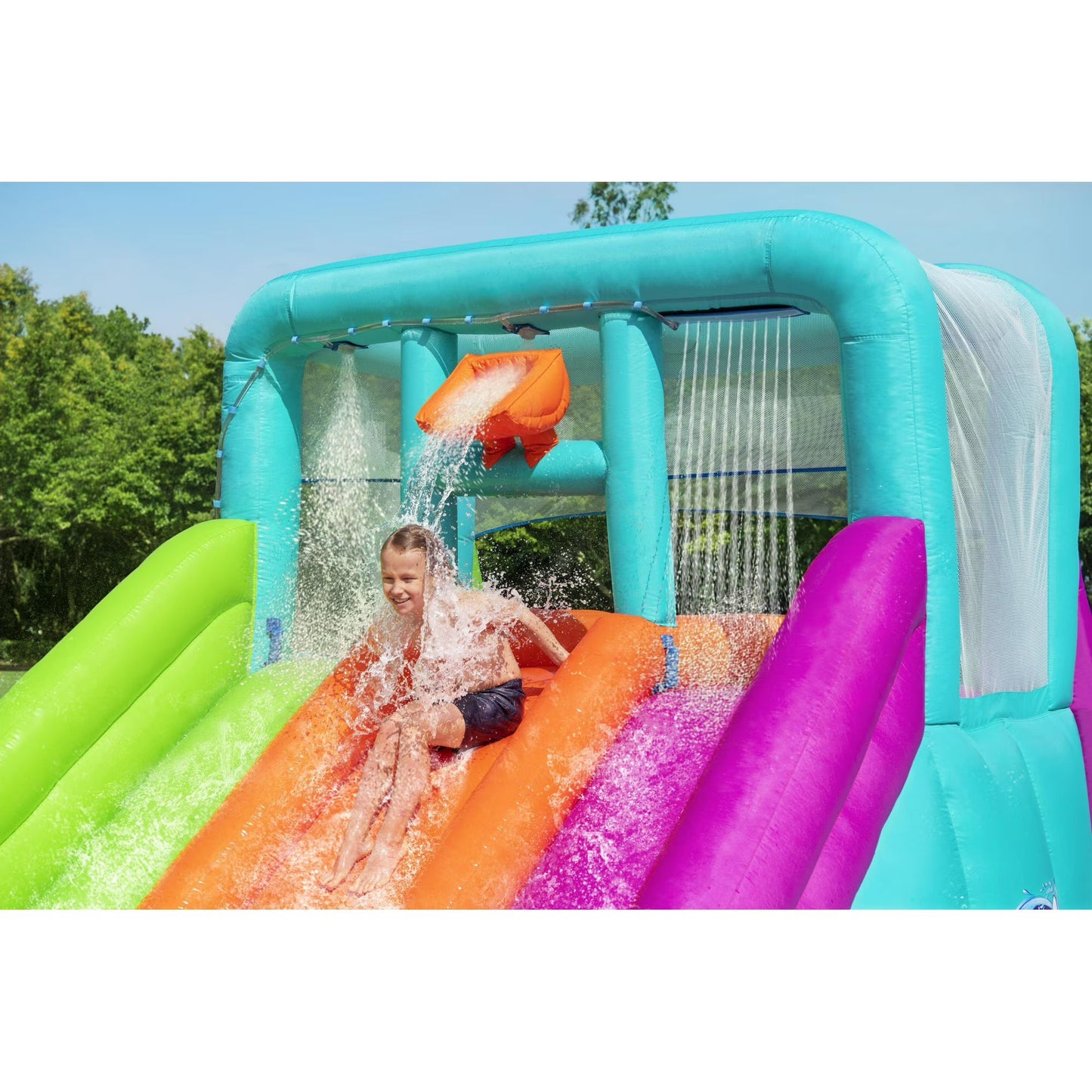 📦📦 Factory direct salese🌊 Triple Splash Course Inflatable Mega Water Park with Air Blower 🌞