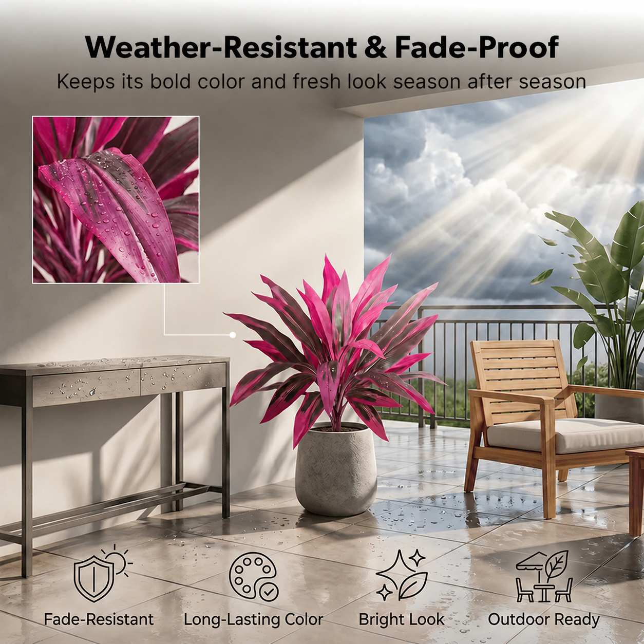 💚💚 Last Day 60% OFF - Artificial Boston Fern & Dragon's Blood Tree Plants