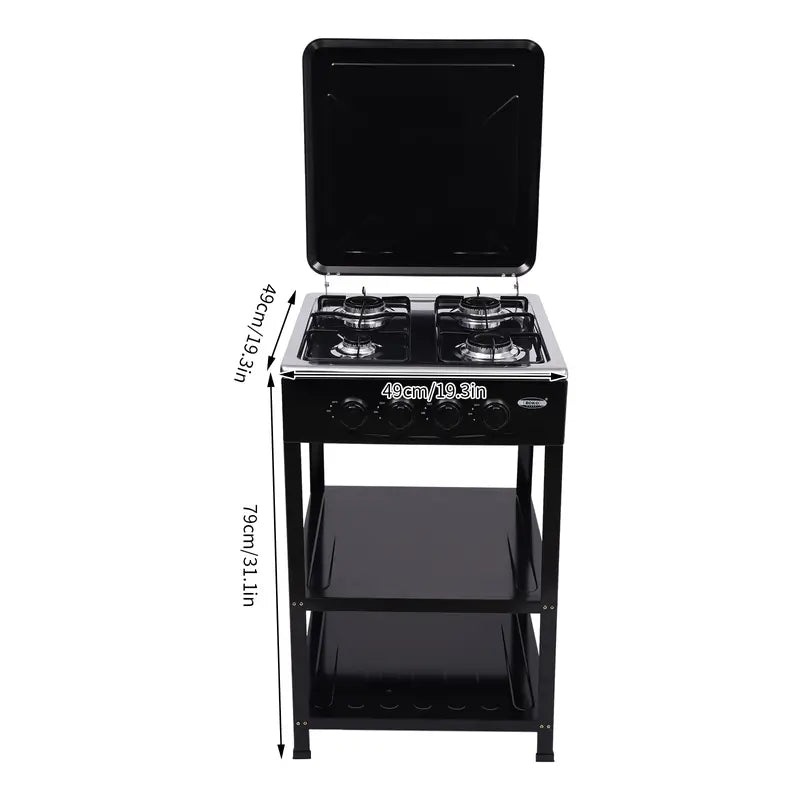 💥Factory Direct Sell💥4 Burner Gas Stove 🔥 Portable Outdoor Cooktop 🍳 NG/LPG Ready 🏕️obs Manual Ignition for RV Travel Emergency Preparedness Family Use