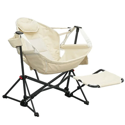 💥Factory Direct Sell💥 Hammock Camping Chair 🪑 Swing & Rocking w/ Footrest 💪 450LBS Capacity