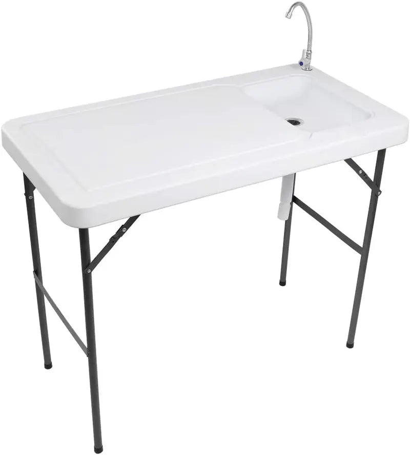 💥Factory Direct Sell💥 Folding Fish Cleaning Table 🪣 Stainless Steel Sink 🚿 Portable Outdoor Prep Station