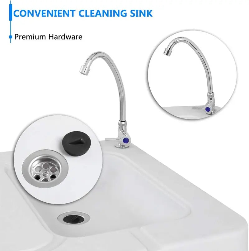 💥Factory Direct Sell💥 Folding Fish Cleaning Table 🪣 Stainless Steel Sink 🚿 Portable Outdoor Prep Station