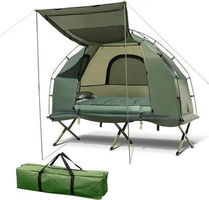 💥Factory Direct Sell💥5-in-1 Camping Tent Cot 🏕️ Air Mattress + Sleeping Bag + Pillow 🛏️ Outdoor Combo