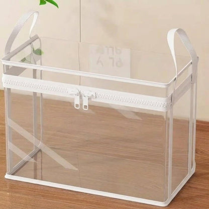 💚💚Large Clear Storage Box with Hinged Lid – Heavy-Duty High Capacity Organizer