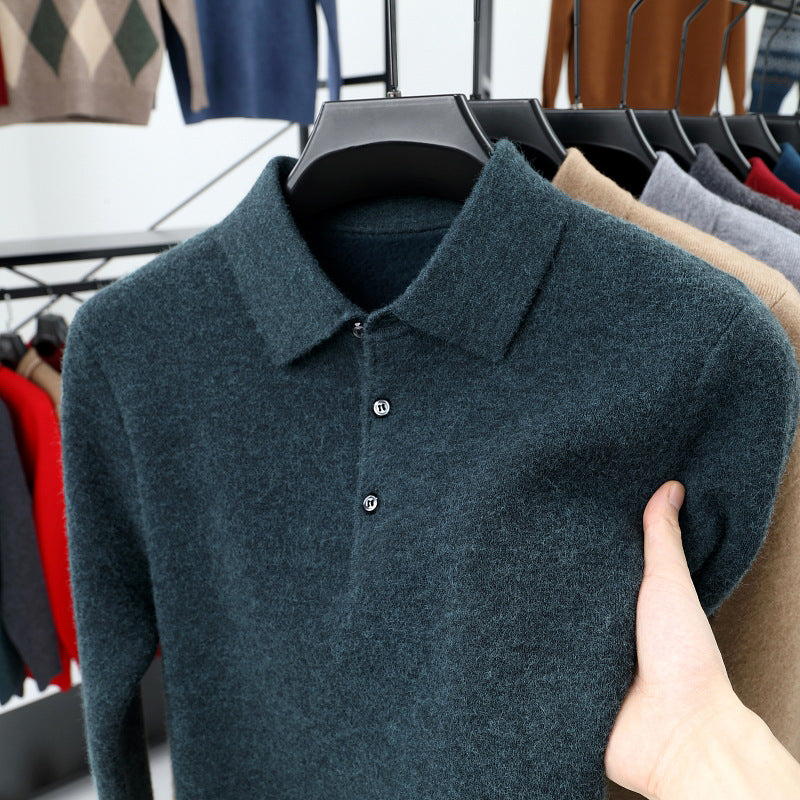 📦Buy 2 PCS Free Shipping🎁Men's autumn and winter new men's business cashmere knitted polo