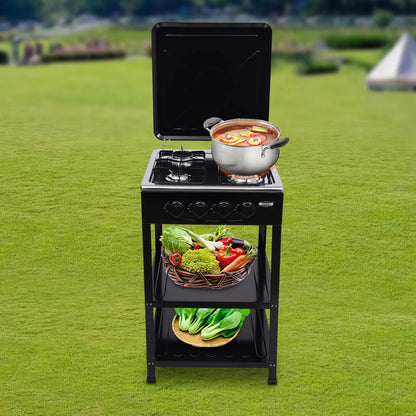 💥Factory Direct Sell💥4 Burner Gas Stove 🔥 Portable Outdoor Cooktop 🍳 NG/LPG Ready 🏕️obs Manual Ignition for RV Travel Emergency Preparedness Family Use