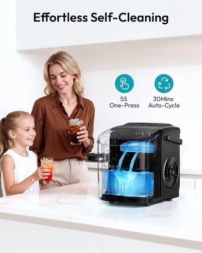 🎯🎯CLEARANCE OUTLET Countertop Ice Maker w/ Scoop, 26lbs/24H 🧊
