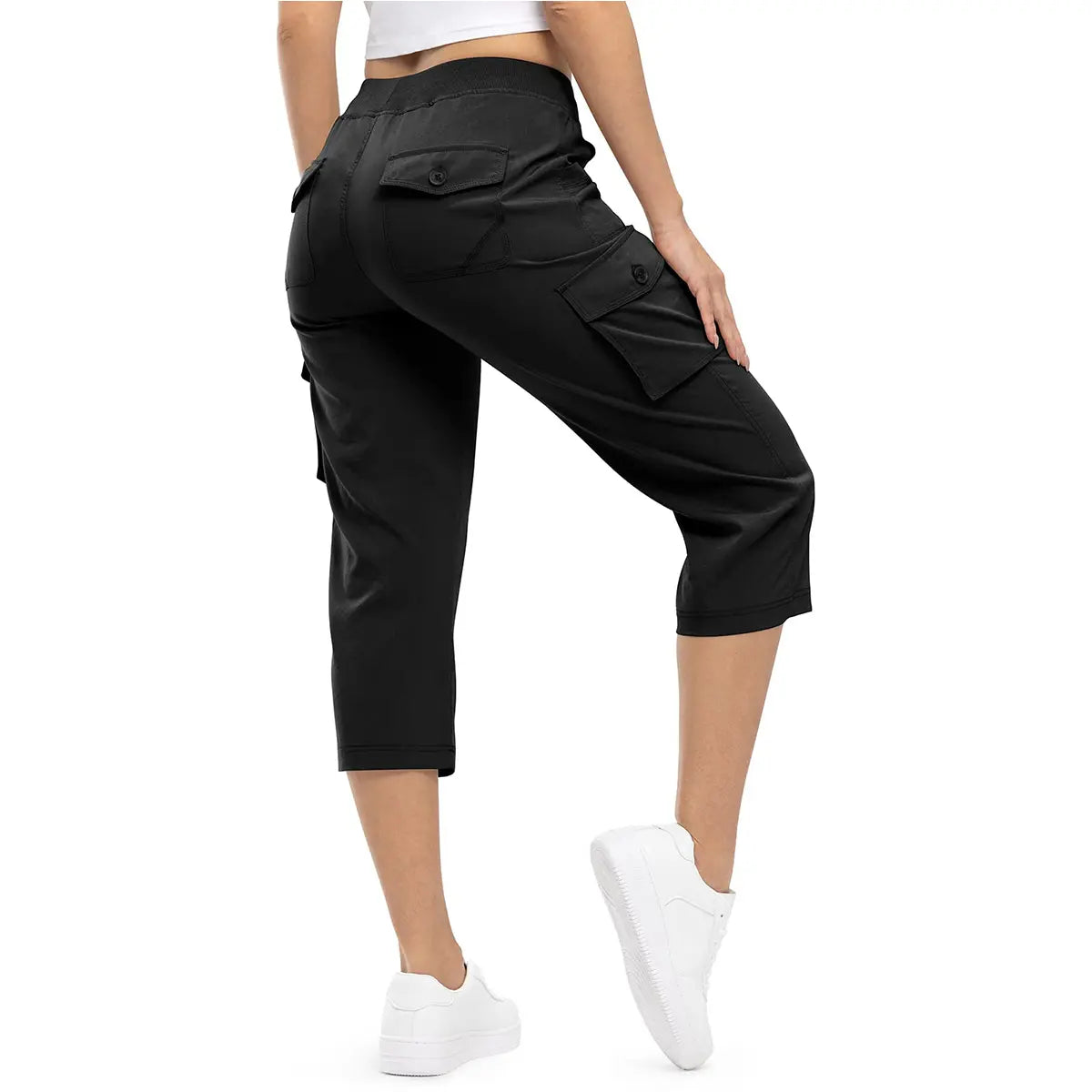 💝💝Womens Lightweight Capris Hiking Pants 6 Pockets Quick Dry Cargo Outdoor Trip Loose Shorts COMFY  MOMS OVER 30