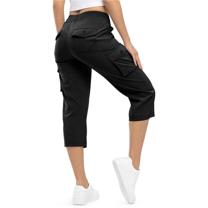 💝💝Womens Lightweight Capris Hiking Pants 6 Pockets Quick Dry Cargo Outdoor Trip Loose Shorts COMFY  MOMS OVER 30