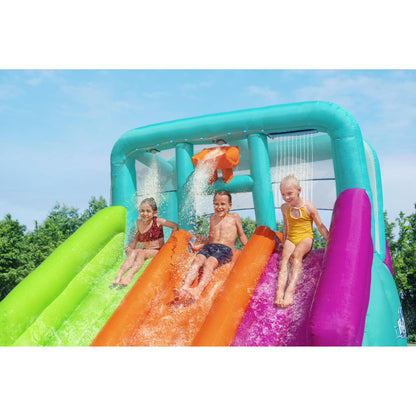 📦📦 Factory direct salese🌊 Triple Splash Course Inflatable Mega Water Park with Air Blower 🌞