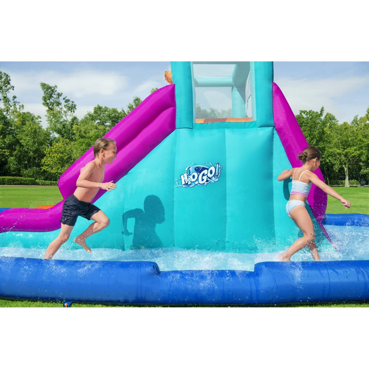 📦📦 Factory direct salese🌊 Triple Splash Course Inflatable Mega Water Park with Air Blower 🌞