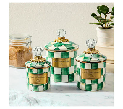 🎉Limited Time Promotion💝MacKenzie- Childs Set of 3 Enamel Canisters