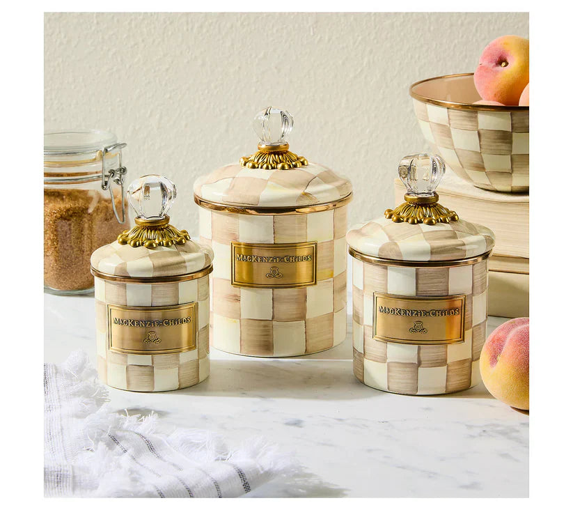 🎉Limited Time Promotion💝MacKenzie- Childs Set of 3 Enamel Canisters