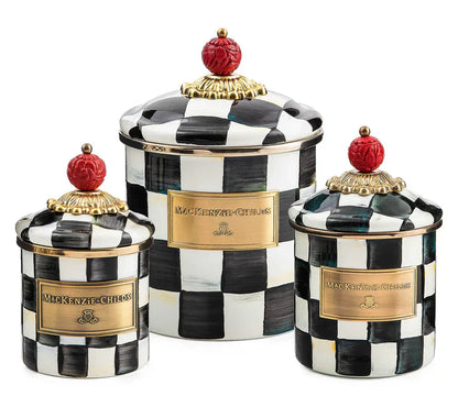 🎉Limited Time Promotion💝MacKenzie- Childs Set of 3 Enamel Canisters