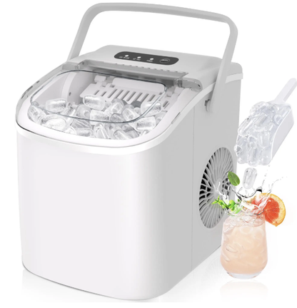 🎯🎯CLEARANCE OUTLET Countertop Ice Maker w/ Scoop, 26lbs/24H 🧊