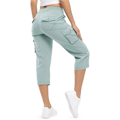 💝💝Womens Lightweight Capris Hiking Pants 6 Pockets Quick Dry Cargo Outdoor Trip Loose Shorts COMFY  MOMS OVER 30