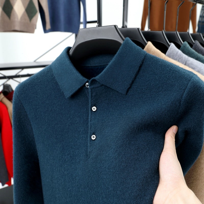 📦Buy 2 PCS Free Shipping🎁Men's autumn and winter new men's business cashmere knitted polo