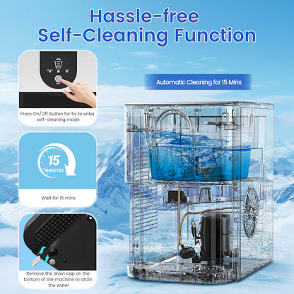 💥Factory Direct Sell💥 Nugget Ice Maker ❄️✨ 44 lbs/Day Self-Dispensing Ice 🧊