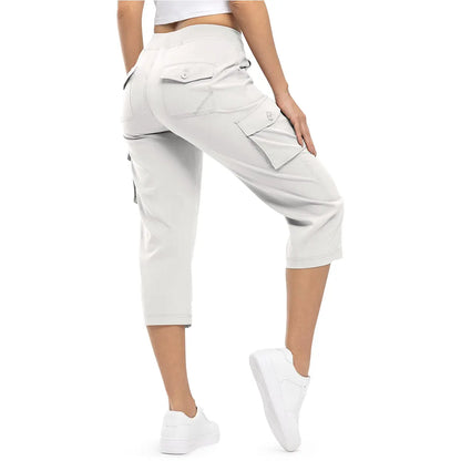 💝💝Womens Lightweight Capris Hiking Pants 6 Pockets Quick Dry Cargo Outdoor Trip Loose Shorts COMFY  MOMS OVER 30