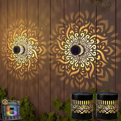 💥Factory Direct Sale💥 4PCS Solar Mandala Lights – Outdoor Waterproof Wall Decor ☀️
