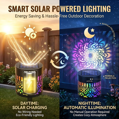 💥Factory Direct Sale💥 4PCS Solar Mandala Lights – Outdoor Waterproof Wall Decor ☀️