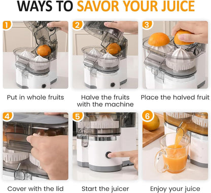 💥Factory Direct Sell💥 Automatic Citrus Juicer ⚡ 100W Electric Orange & Lemon Squeezer 🧃 Easy Clean (US Plug)