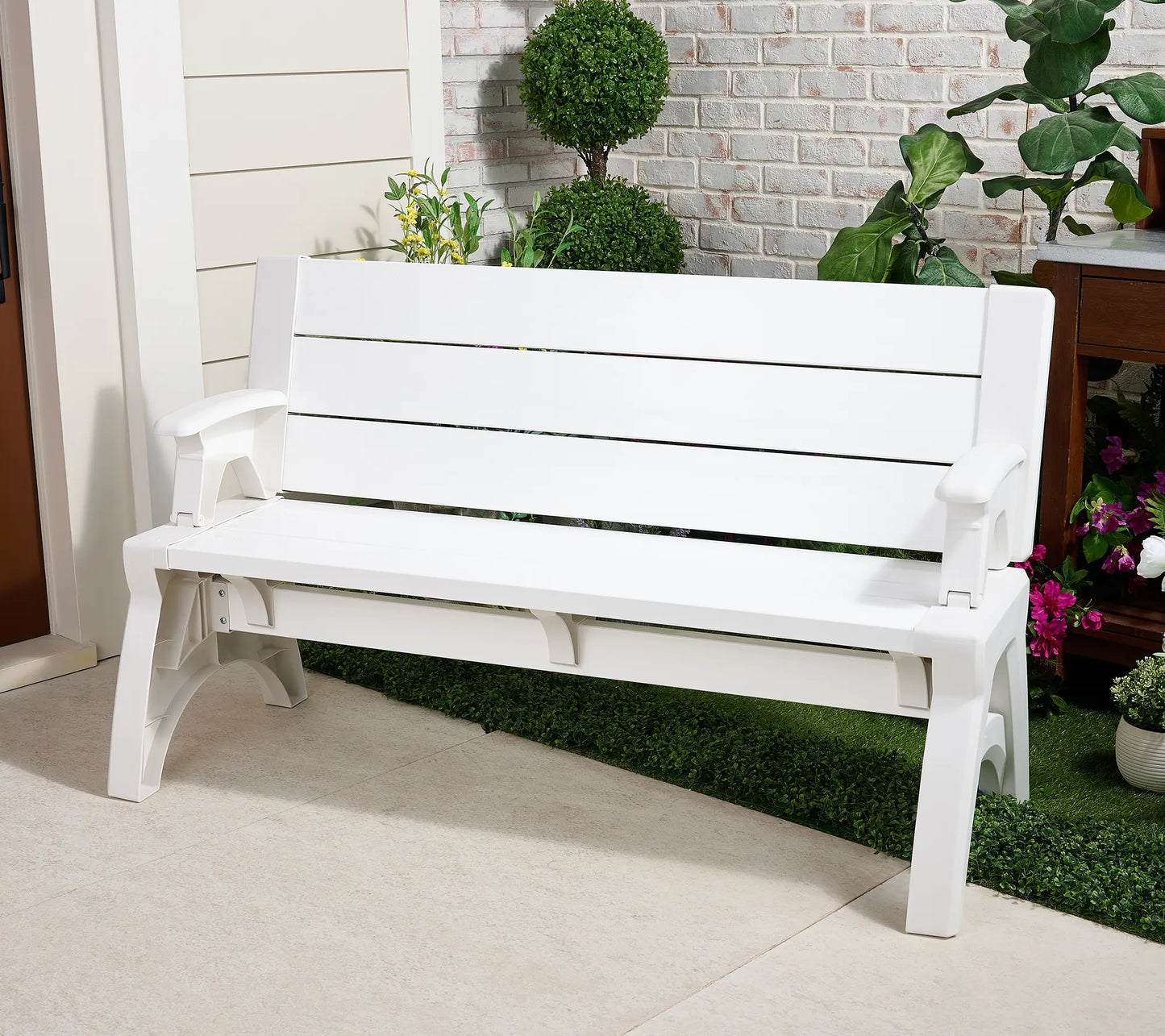 💥Factory Direct Sell💥 Convert-a-Bench Gen II XL 🔄 Bench-to-Table Patio Furniture 🌿 Modern Outdoor Design