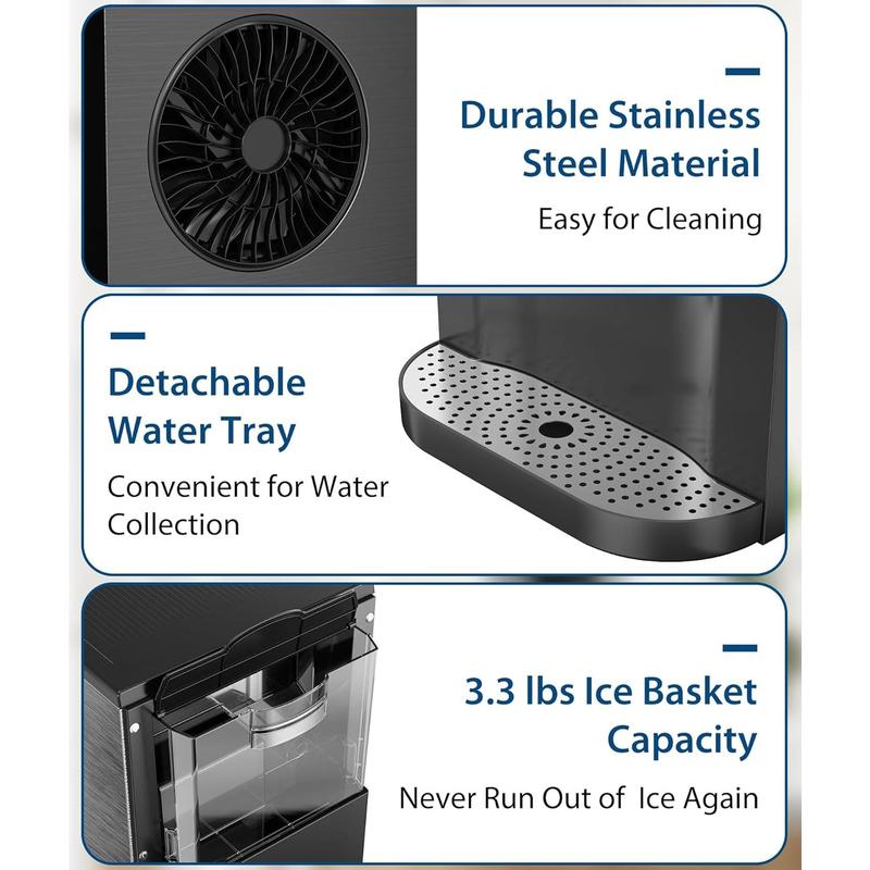 💥Factory Direct Sell💥 Nugget Ice Maker ❄️✨ 44 lbs/Day Self-Dispensing Ice 🧊