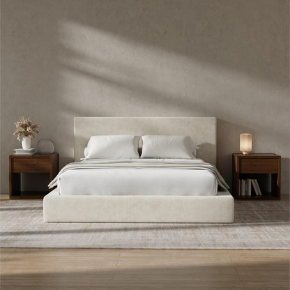💥Factory Direct Sale💥Cloud Queen Bed Frame with Headboard – Beige Chenille