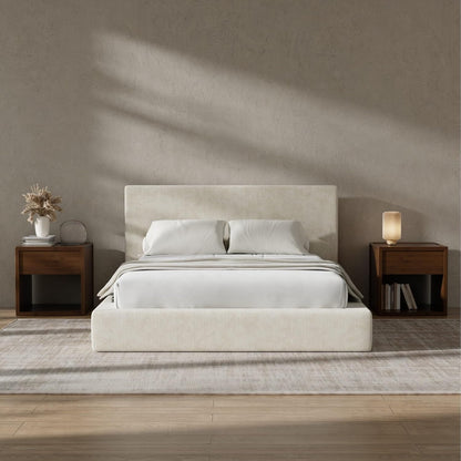 💥Factory Direct Sale💥Cloud Queen Bed Frame with Headboard – Beige Chenille