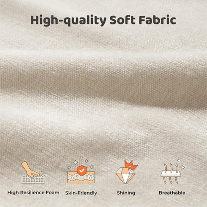💥Factory Direct Sale💥Cloud Queen Bed Frame with Headboard – Beige Chenille