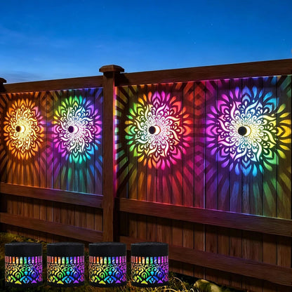 💥Factory Direct Sale💥 4PCS Solar Mandala Lights – Outdoor Waterproof Wall Decor ☀️