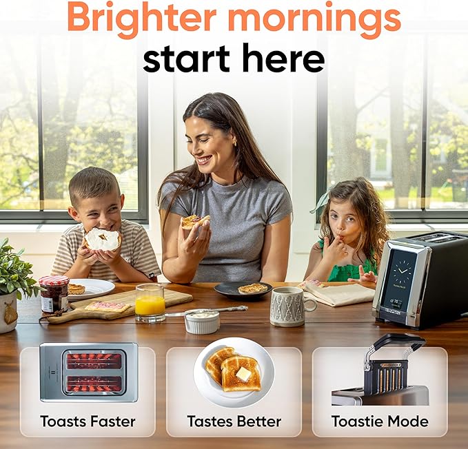 📦📦High-end quality🌟[Clearance sale]Smart Toaster with Touchscreen – Choose from 40+ Bread Types, 7 Browning Levels, & Toastie Press Mode