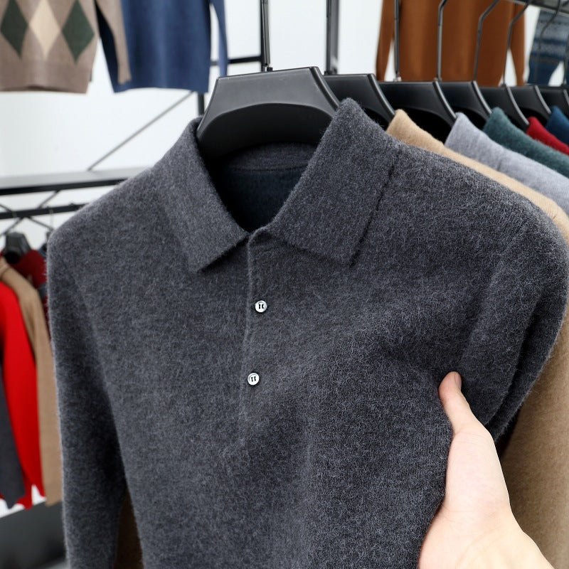 📦Buy 2 PCS Free Shipping🎁Men's autumn and winter new men's business cashmere knitted polo