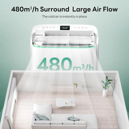 💝💝Clearance Sale🔥14,000 BTU Dual Hose Portable AC – Smart Inverter Cooling for Rooms Up to 500 sq. ft.
