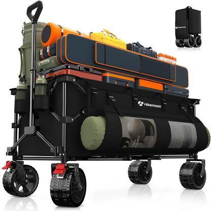 💥Factory Direct Sell💥Heavy Duty Folding Wagon 🚙 All-Terrain Beach Cart 🌿 560LB Capacity 💪