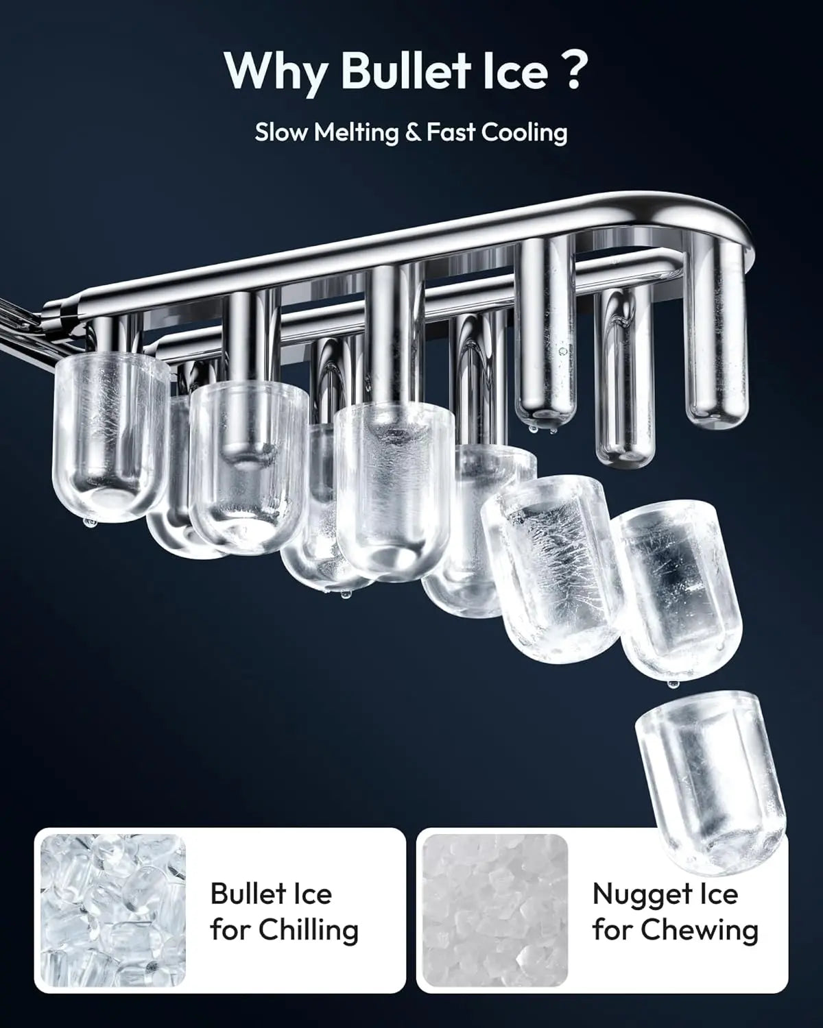🎯🎯CLEARANCE OUTLET Countertop Ice Maker w/ Scoop, 26lbs/24H 🧊