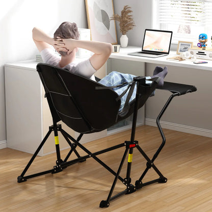 💥Factory Direct Sell💥 Hammock Camping Chair 🪑 Swing & Rocking w/ Footrest 💪 450LBS Capacity
