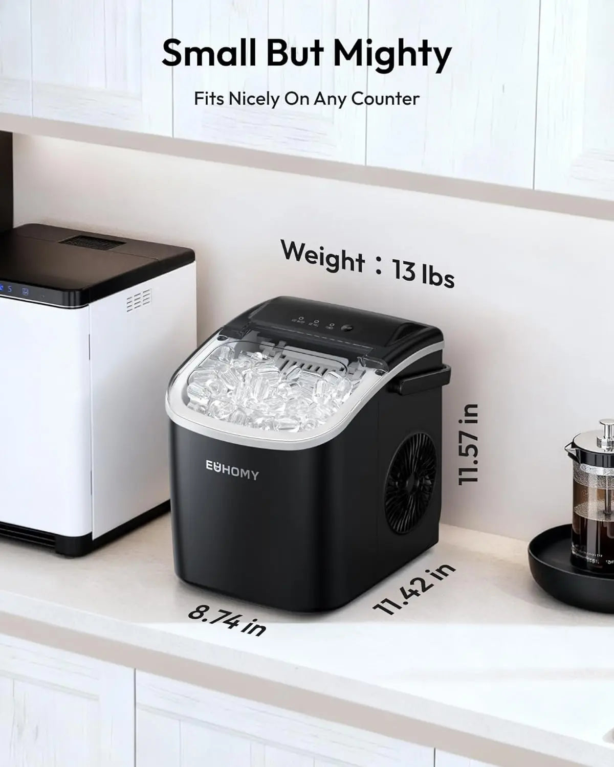 🎯🎯CLEARANCE OUTLET Countertop Ice Maker w/ Scoop, 26lbs/24H 🧊