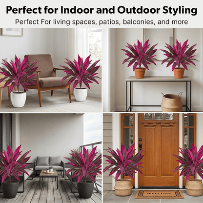 💚💚 Last Day 60% OFF - Artificial Boston Fern & Dragon's Blood Tree Plants