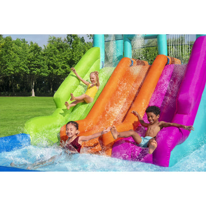 📦📦 Factory direct salese🌊 Triple Splash Course Inflatable Mega Water Park with Air Blower 🌞