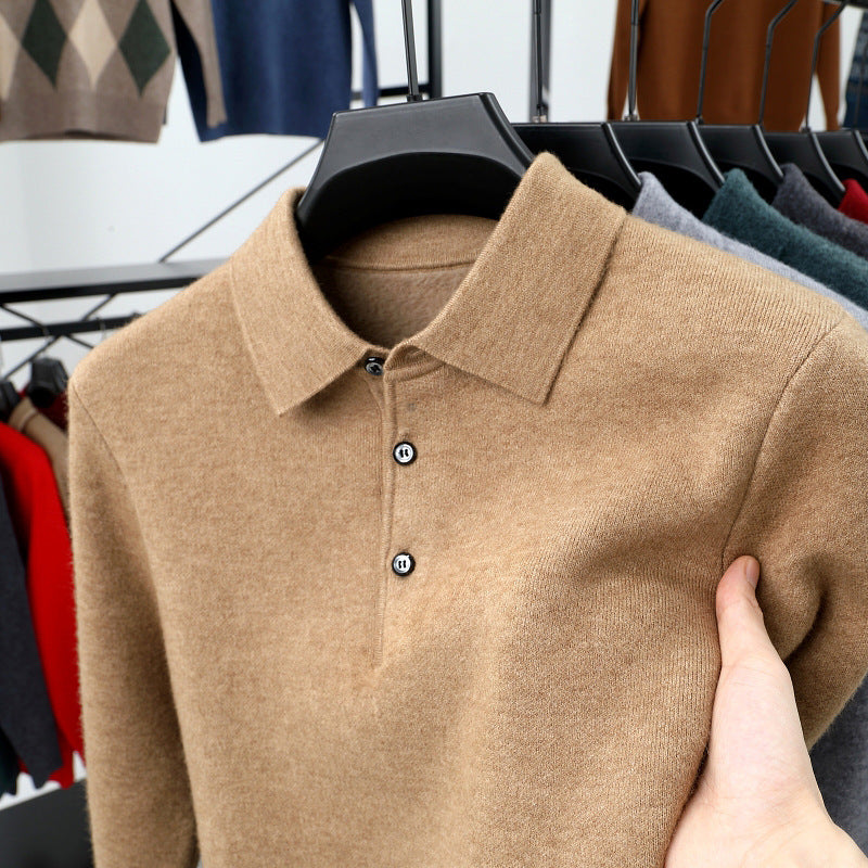 📦Buy 2 PCS Free Shipping🎁Men's autumn and winter new men's business cashmere knitted polo